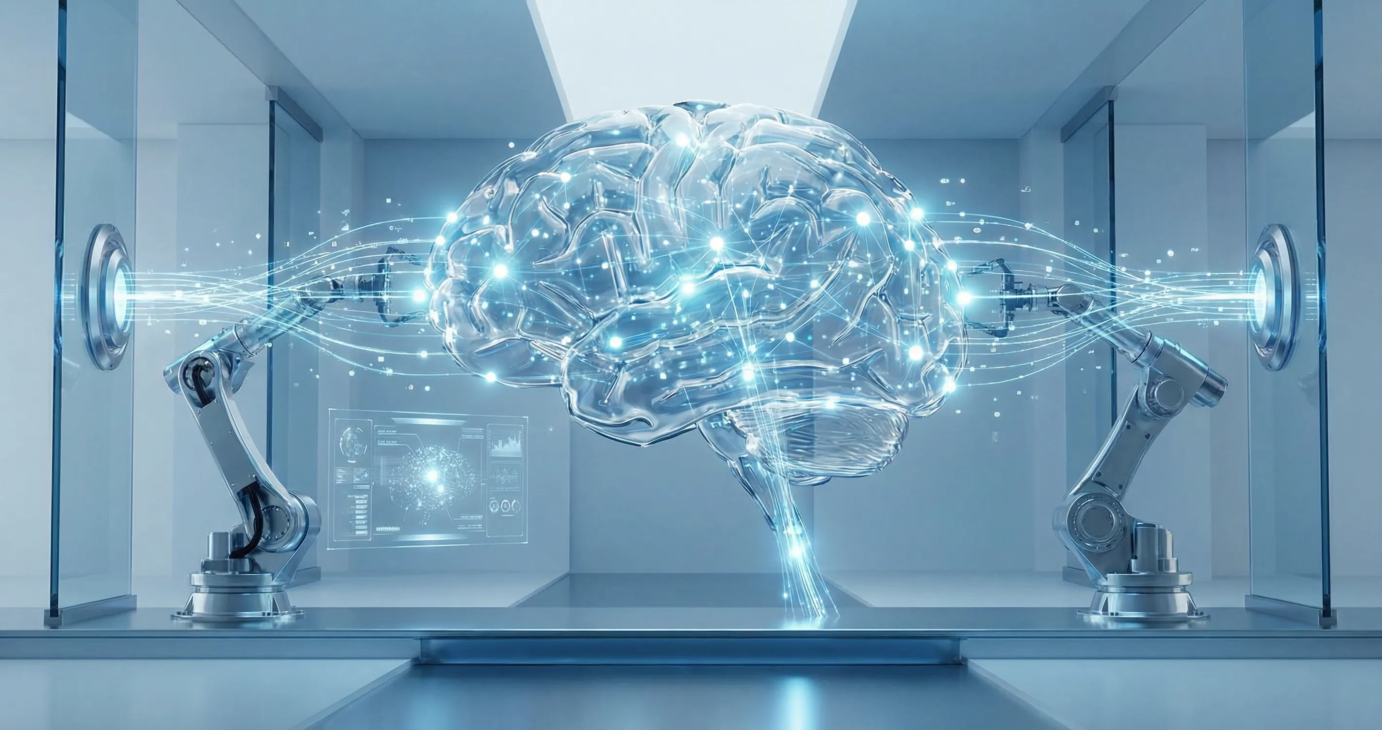 Modern AI visualization with neural networks and practical applications