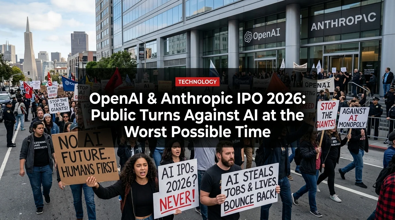 OpenAI & Anthropic IPO 2026: Public Turns Against AI at the Worst Possible Time