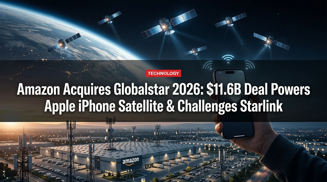 Amazon Acquires Globalstar 2026: $11.6B Deal Powers Apple iPhone Satellite & Challenges Starlink