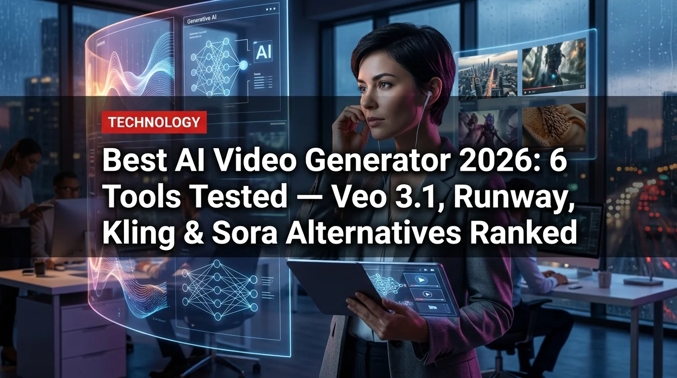 Best AI Video Generator 2026: 6 Tools Tested — Veo 3.1, Runway, Kling & Sora Alternatives Ranked