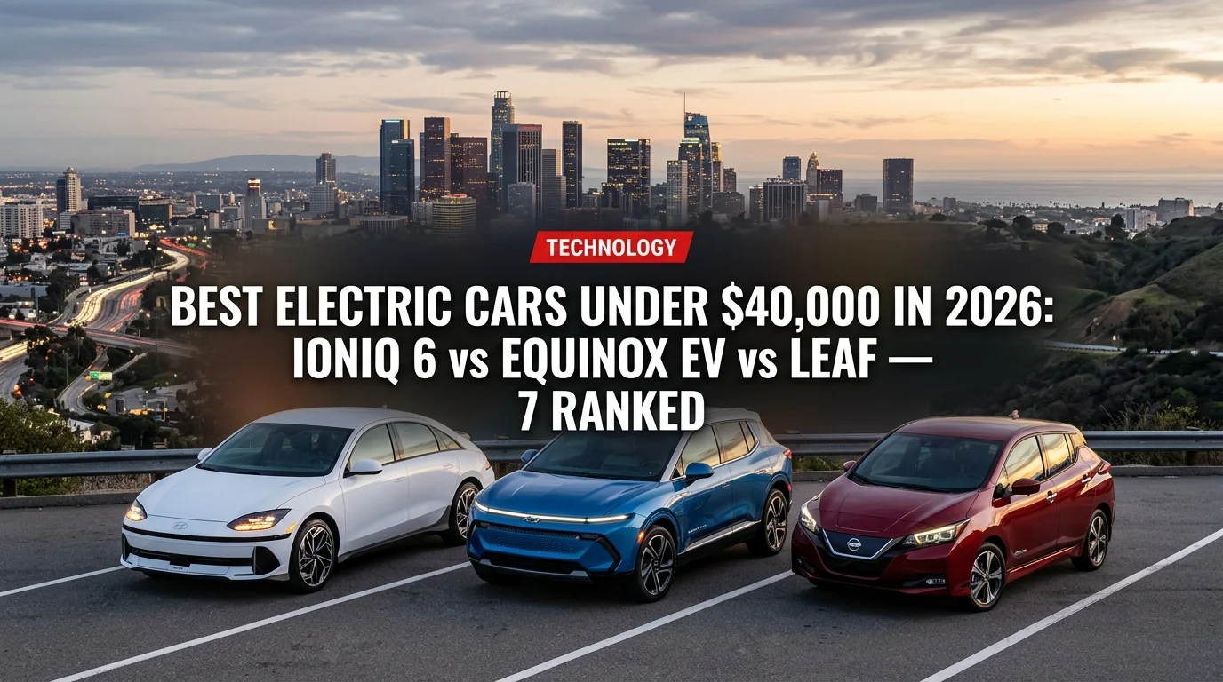 Best Electric Cars Under $40,000 in 2026: Ioniq 6 vs Equinox EV vs Leaf — 7 Ranked