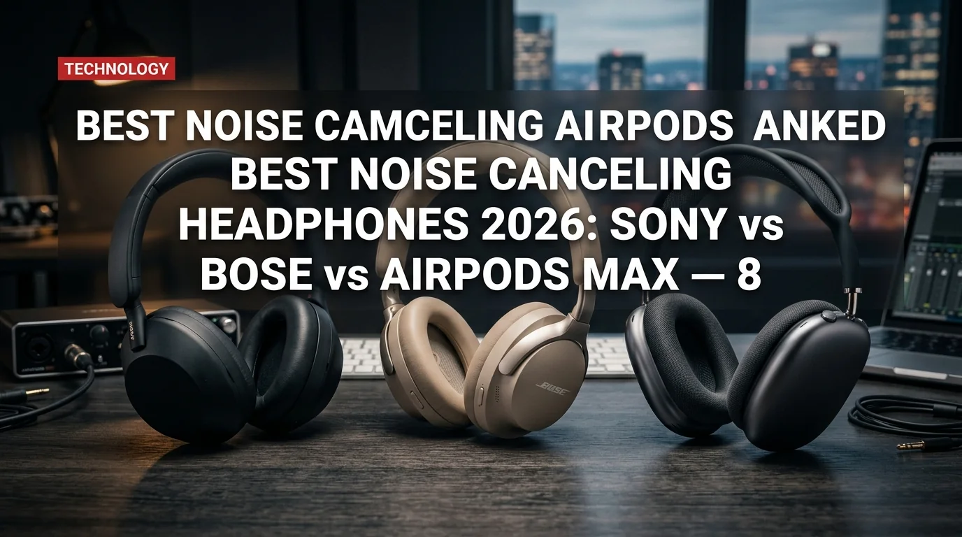 Best Noise Canceling Headphones 2026: Sony vs Bose vs AirPods Max — 8 Ranked