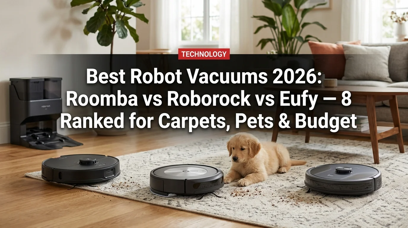 Best Robot Vacuums 2026: Roomba vs Roborock vs Eufy — 8 Ranked for Carpets, Pets & Budget