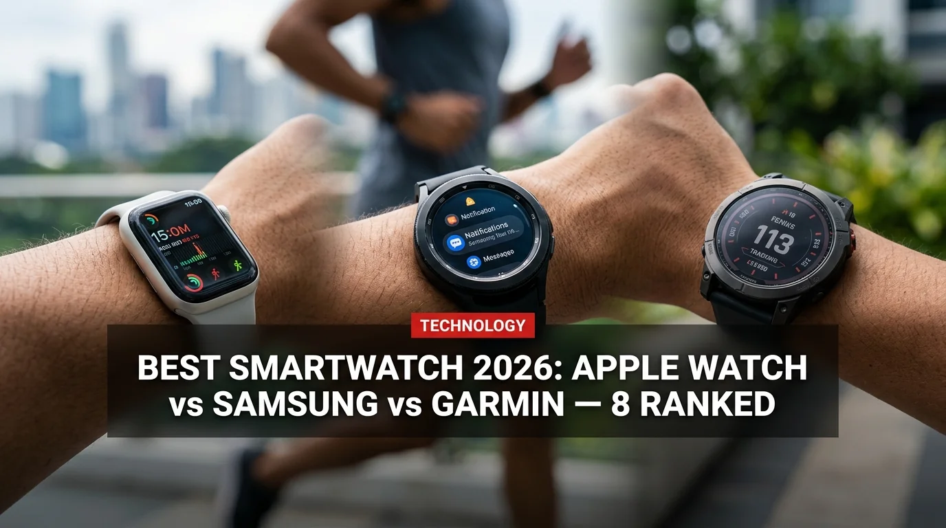 Best Smartwatch 2026: Apple Watch vs Samsung vs Garmin — 8 Ranked