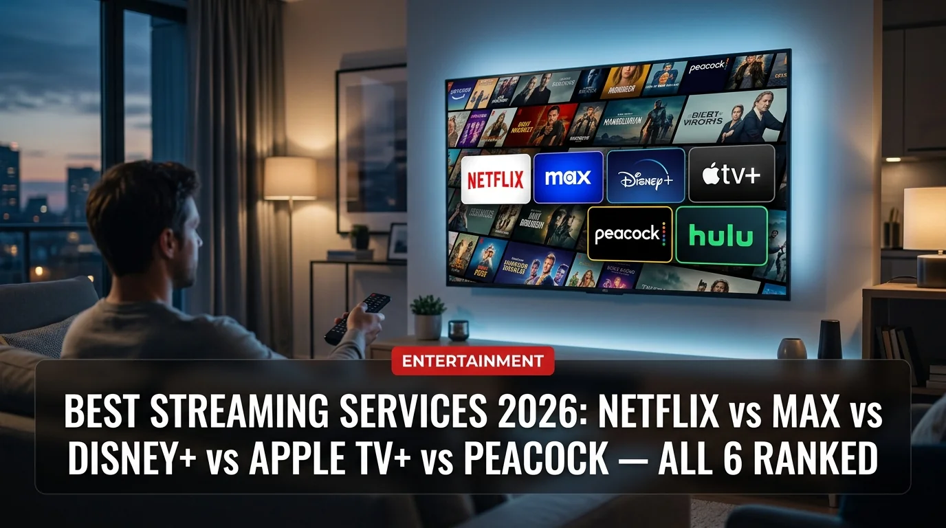 Best Streaming Services 2026: Netflix vs Max vs Disney+ vs Apple TV+ vs Peacock — All 6 Ranked