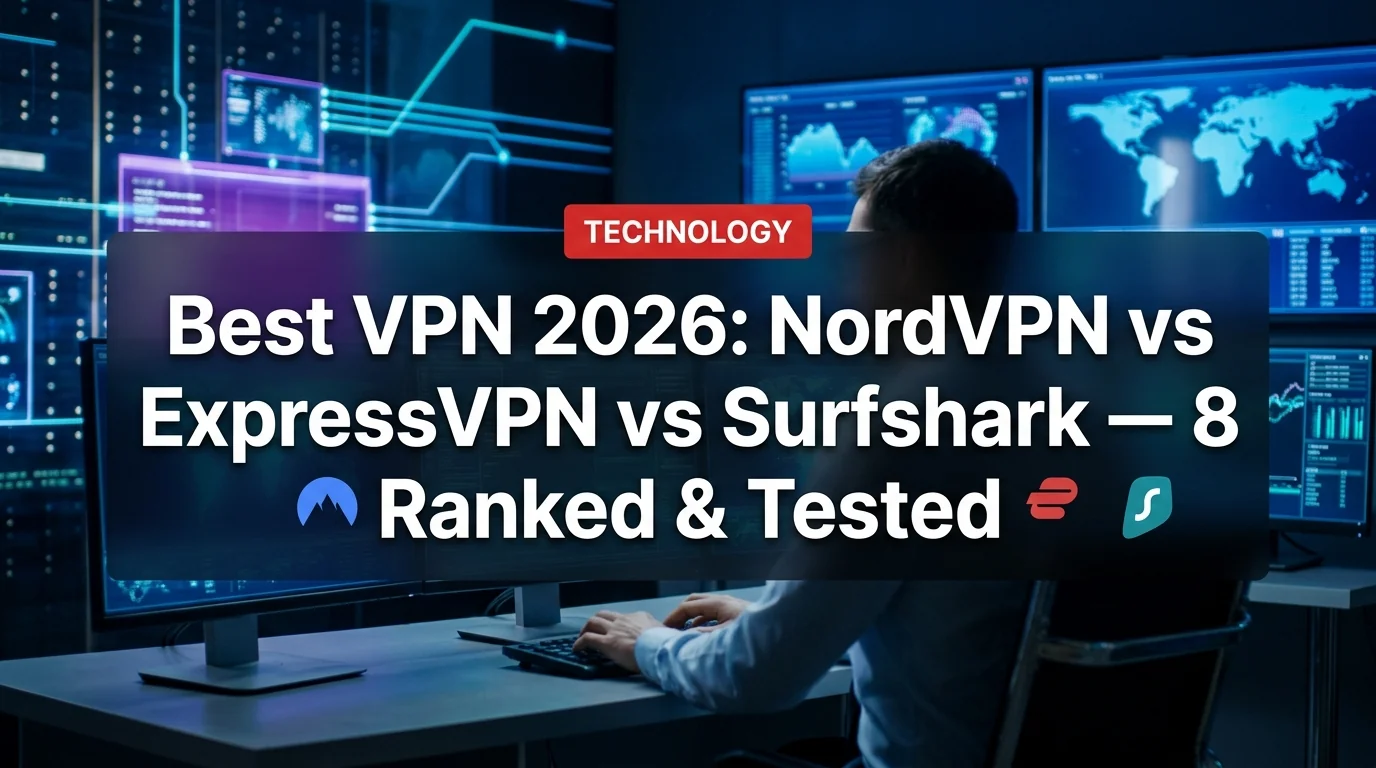 Best VPN 2026: NordVPN vs ExpressVPN vs Surfshark — 8 Ranked & Tested