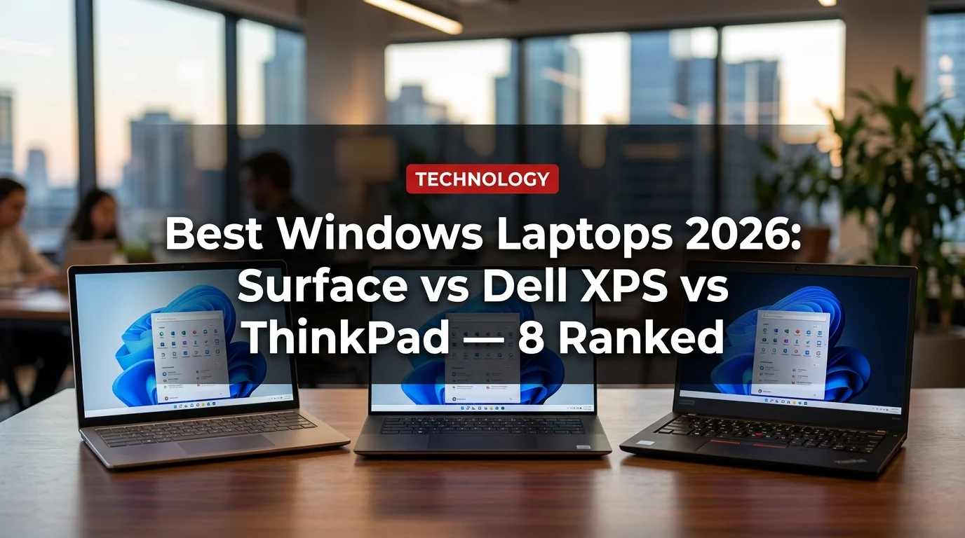 Best Windows Laptops 2026: Surface vs Dell XPS vs ThinkPad — 8 Ranked