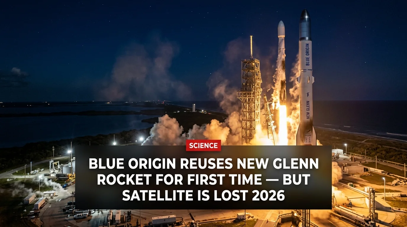 Blue Origin Reuses New Glenn Rocket for First Time — But Satellite Is Lost 2026