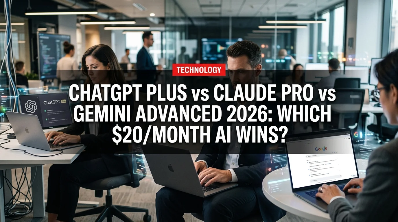 ChatGPT Plus vs Claude Pro vs Gemini Advanced 2026: Which $20/Month AI Wins?