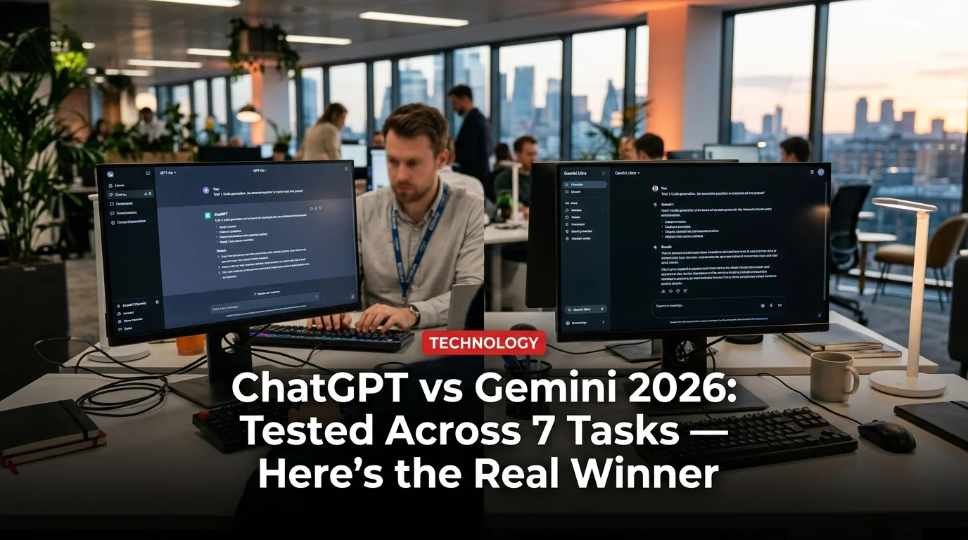 ChatGPT vs Gemini 2026: Tested Across 7 Tasks — Here's the Real Winner