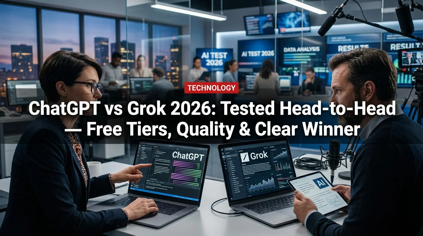 ChatGPT vs Grok 2026: Tested Head-to-Head — Free Tiers, Quality & Clear Winner