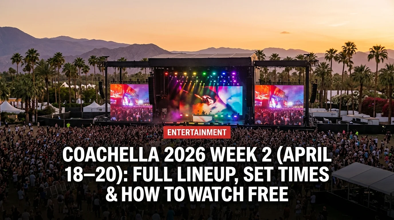 Coachella 2026 Week 2 (April 18–20): Full Lineup, Set Times & How to Watch Free