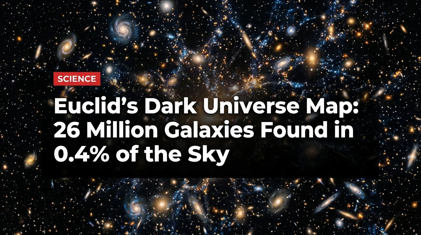 Euclid's Dark Universe Map: 26 Million Galaxies Found in 0.4% of the Sky