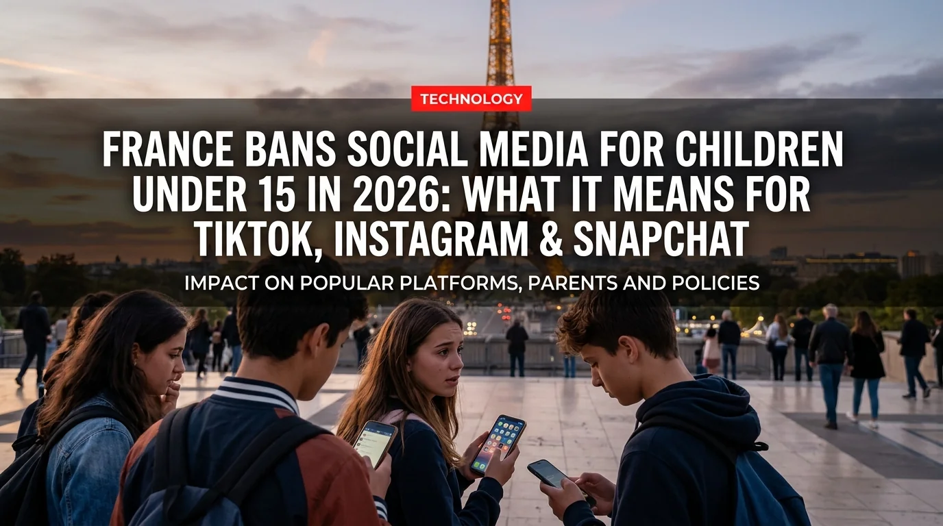 France Bans Social Media for Children Under 15 in 2026: What It Means for TikTok, Instagram & Snapchat