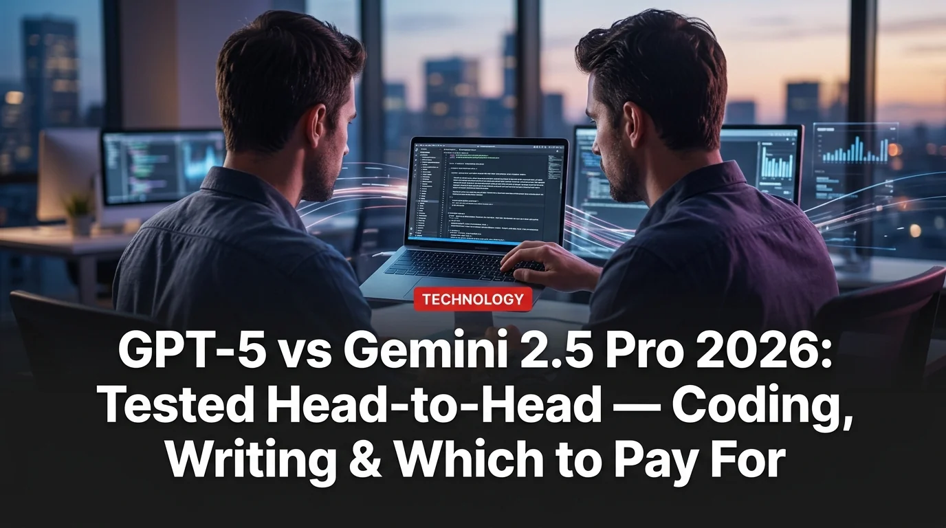 GPT-5 vs Gemini 2.5 Pro 2026: Tested Head-to-Head — Coding, Writing & Which to Pay For
