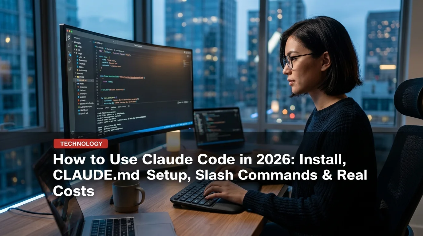 How to Use Claude Code in 2026: Install, CLAUDE.md Setup, Slash Commands & Real Costs