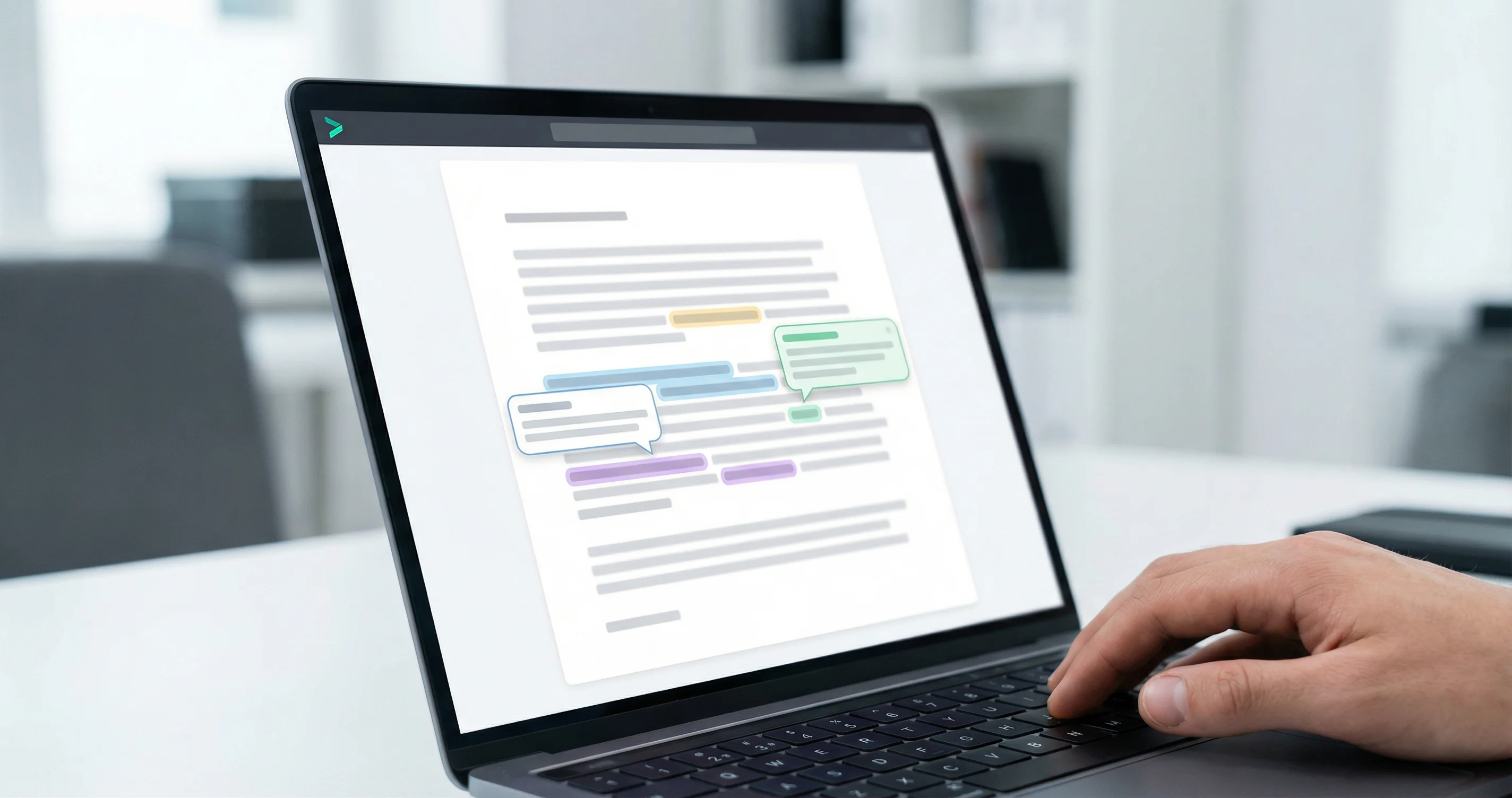 Grammarly editor with writing suggestions