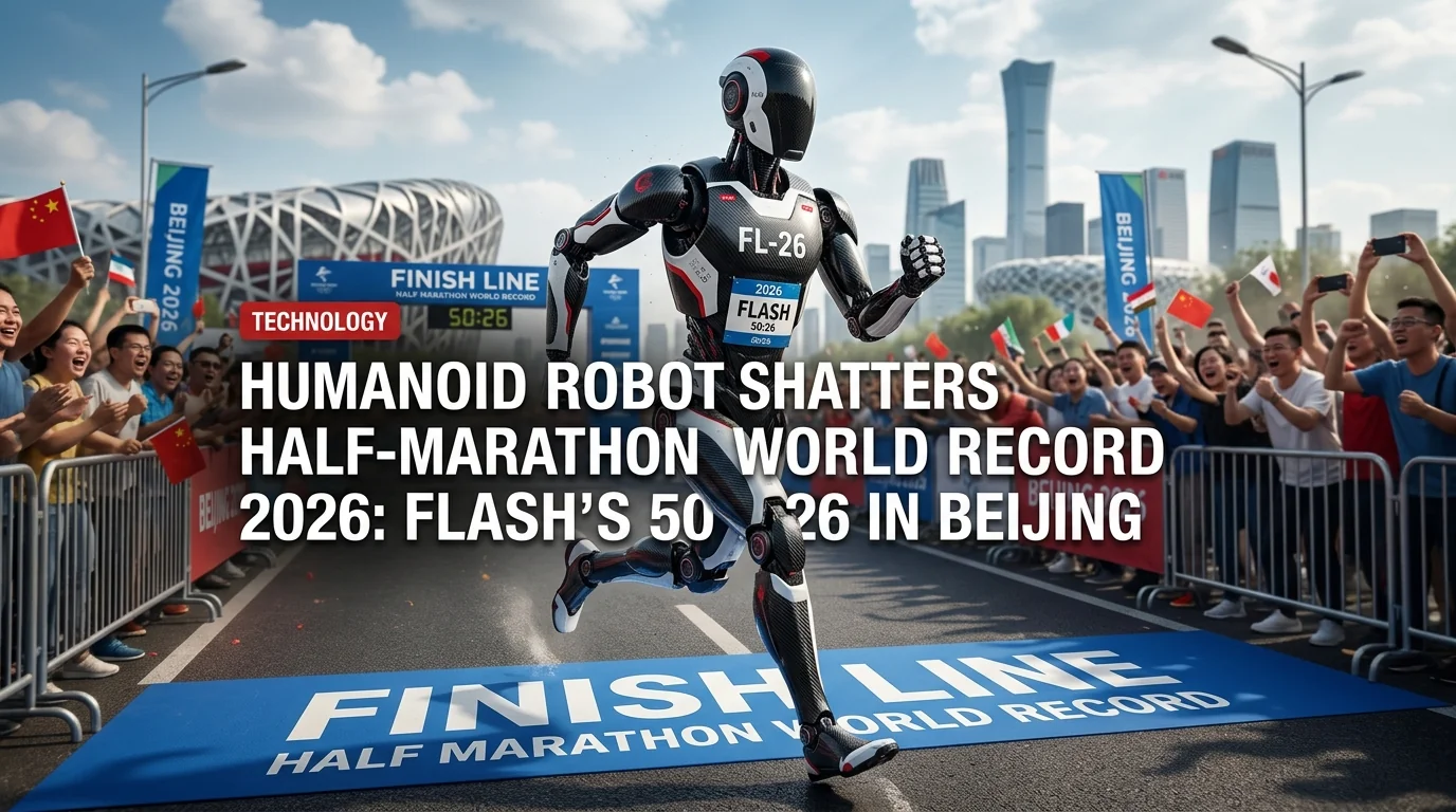 Humanoid Robot Shatters Half-Marathon World Record 2026: Flash's 50:26 in Beijing