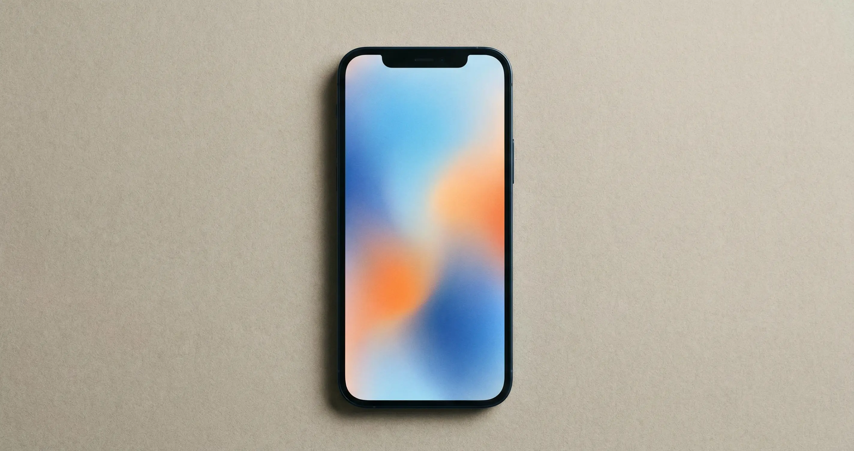 Sleek smartphone on neutral background, premium product shot