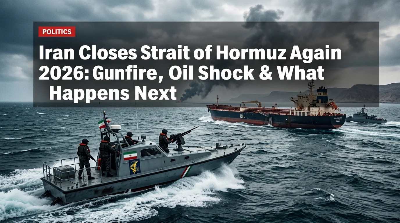 Iran Closes Strait of Hormuz Again 2026: Gunfire, Oil Shock & What Happens Next