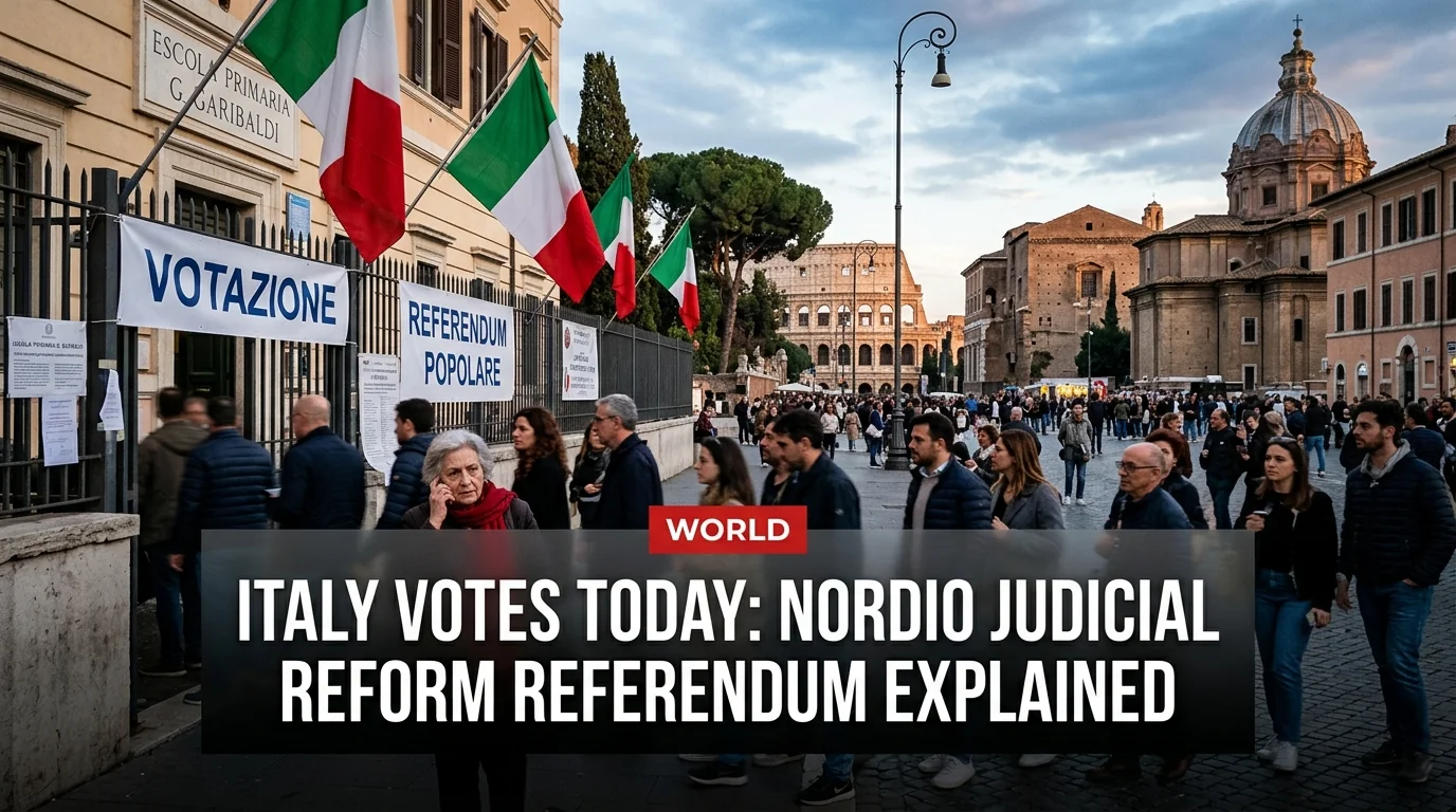 Italy Votes Today: Nordio Judicial Reform Referendum Explained