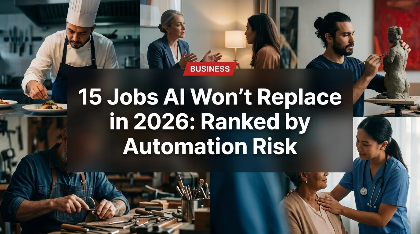 15 Jobs AI Won't Replace in 2026: Ranked by Automation Risk