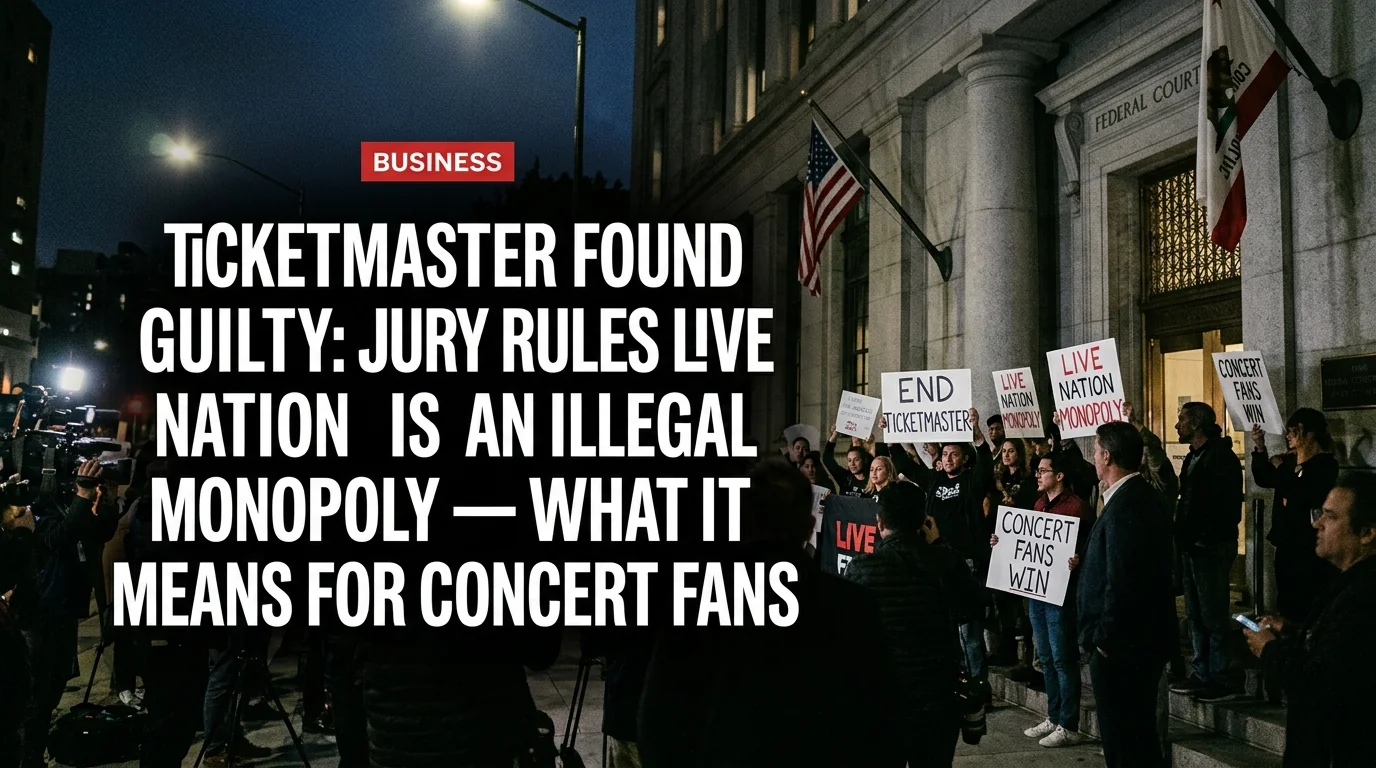 Ticketmaster Found Guilty: Jury Rules Live Nation Is an Illegal Monopoly — What It Means for Concert Fans