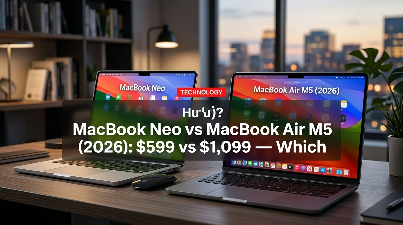 MacBook Neo vs MacBook Air M5 (2026): $599 vs $1,099 — Which Should You Buy?