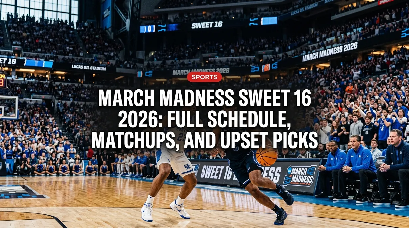 March Madness Sweet 16 2026: Full Schedule, Matchups, and Upset Picks