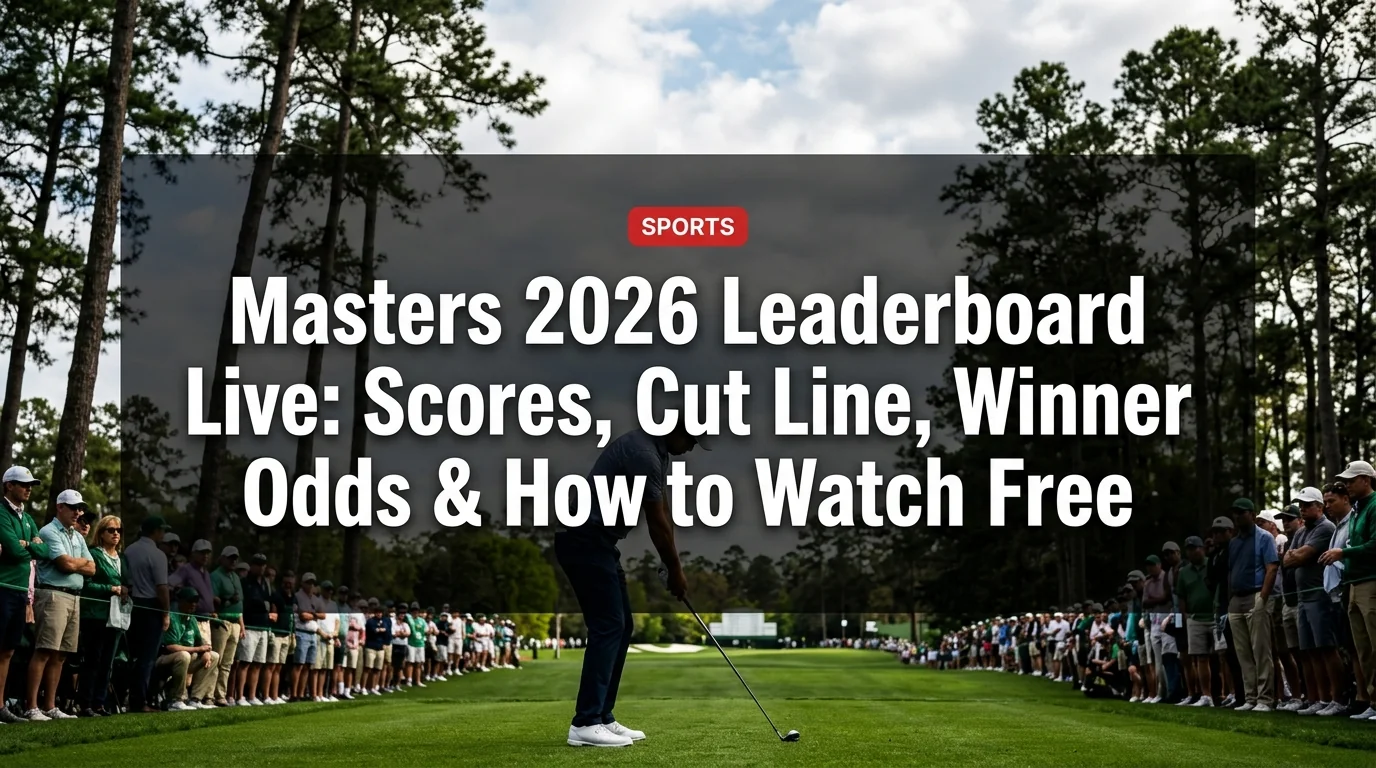 Masters 2026 Leaderboard Live: Scores, Cut Line, Winner Odds & How to Watch Free