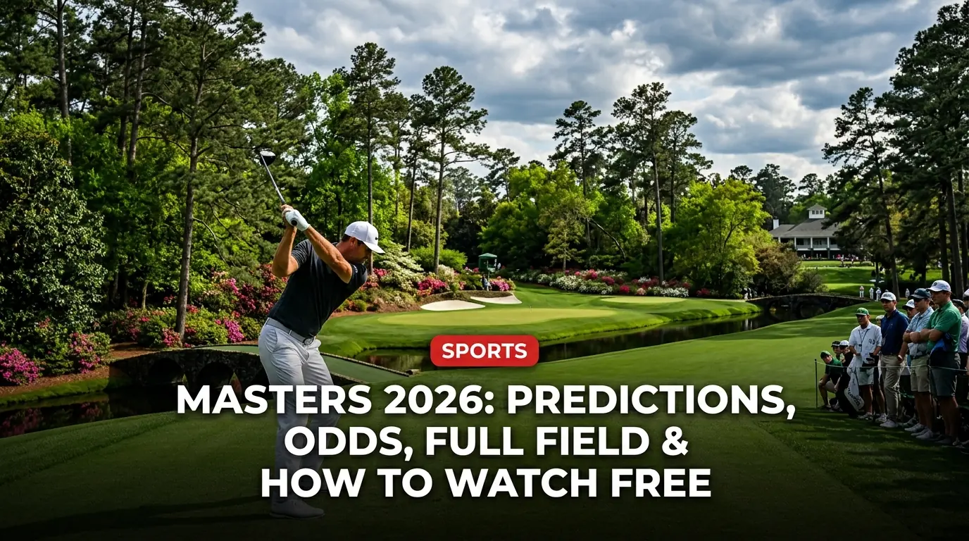 Masters 2026: Predictions, Odds, Full Field & How to Watch Free