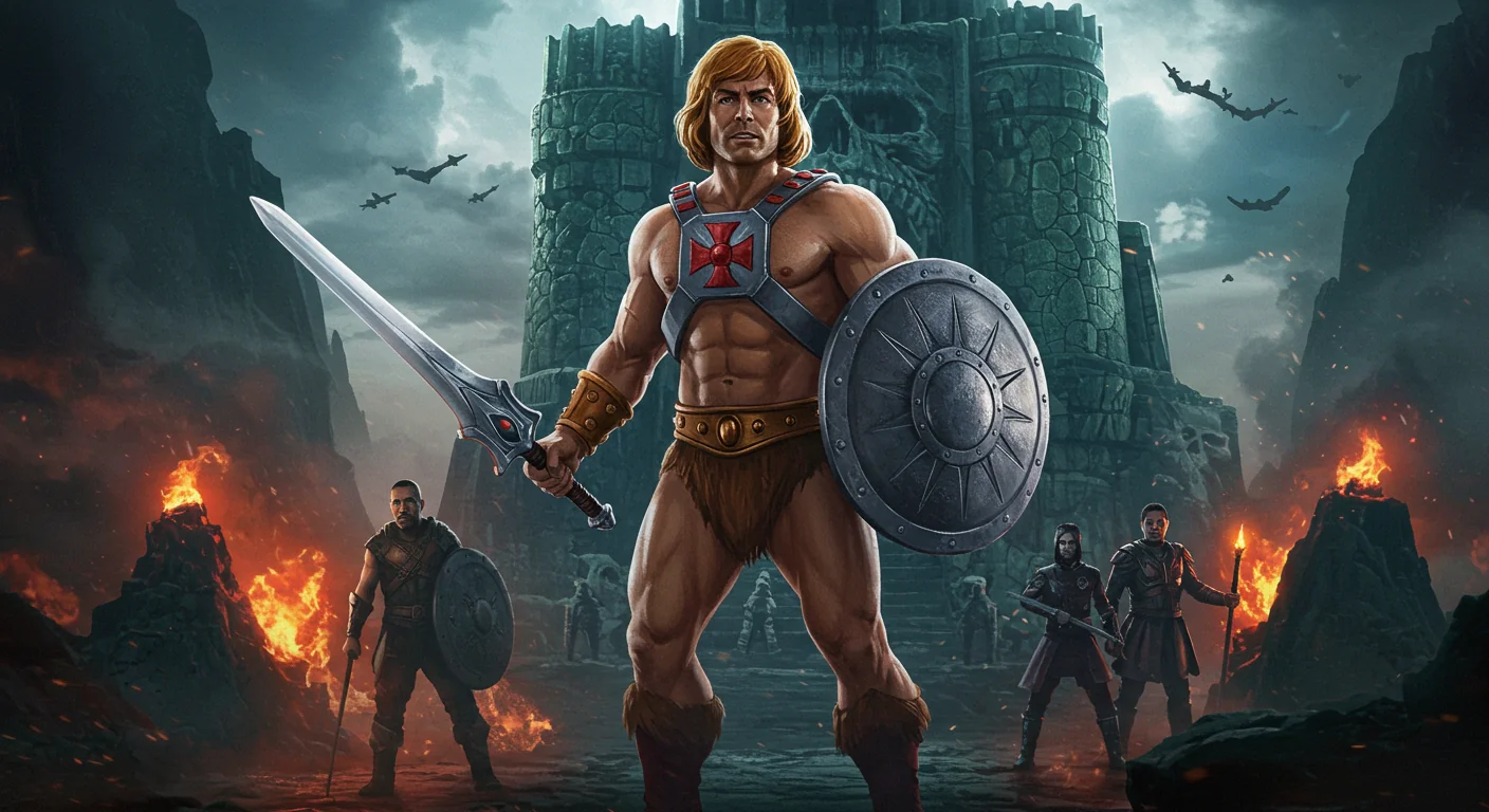 Masters of the Universe 2026 movie concept art — He-Man epic fantasy film
