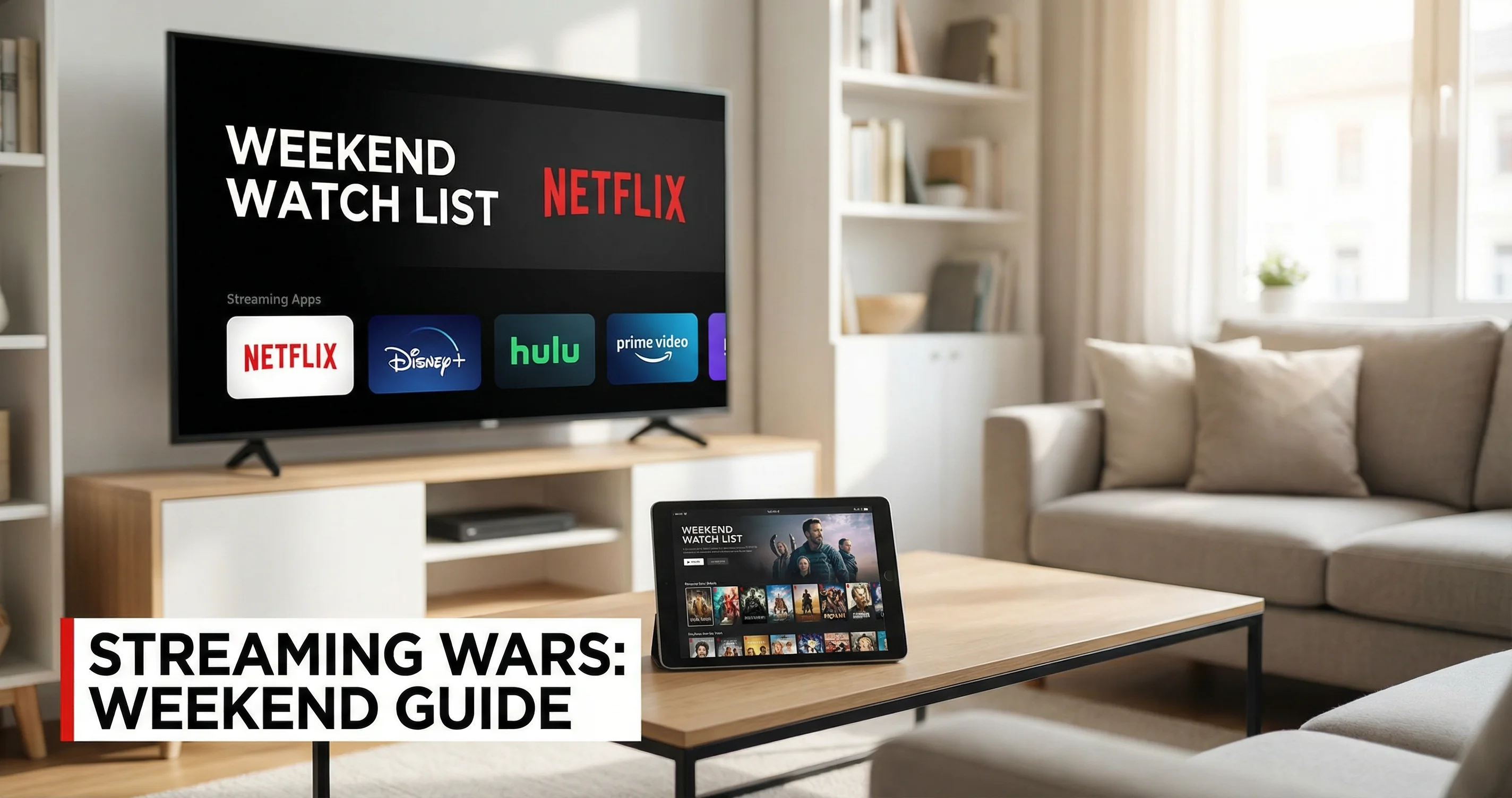 Streaming apps and movies on TV for weekend viewing