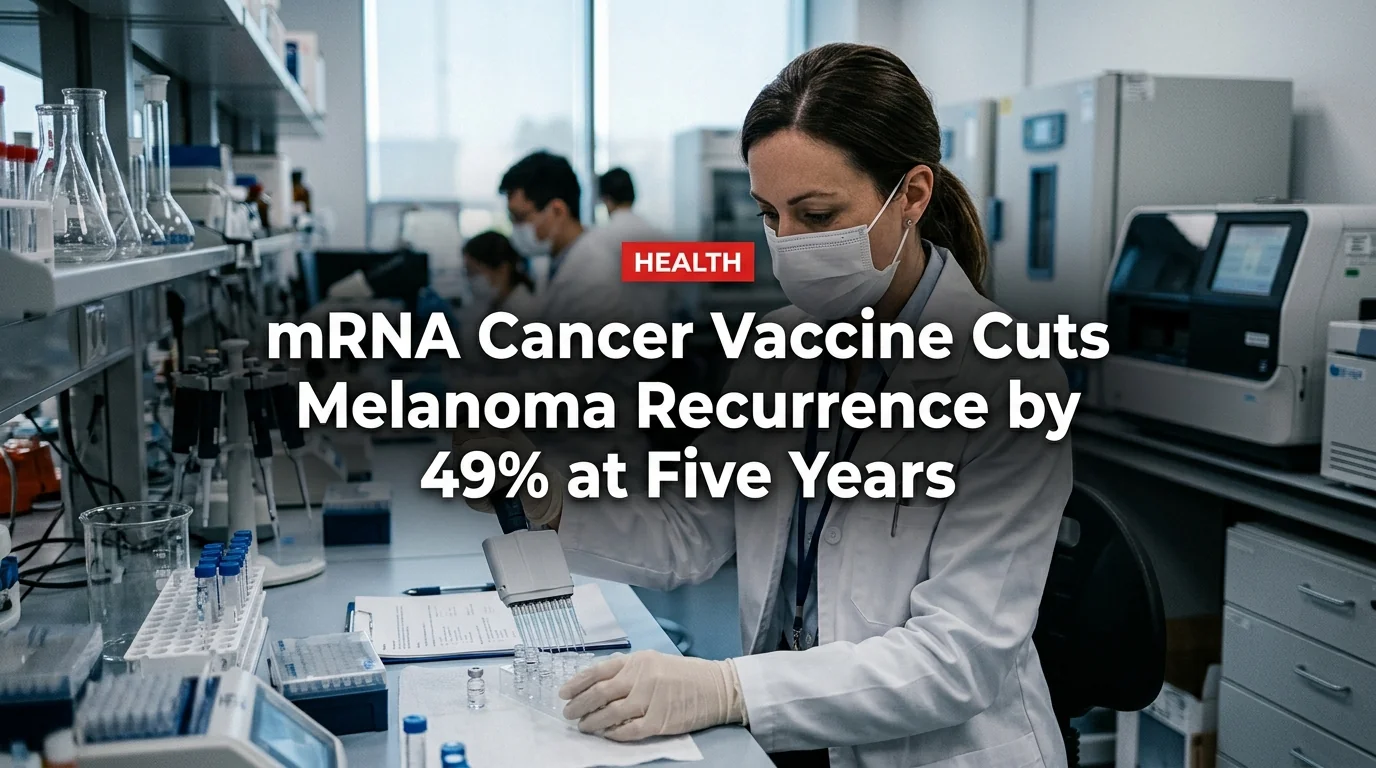 mRNA Cancer Vaccine Cuts Melanoma Recurrence by 49% at Five Years