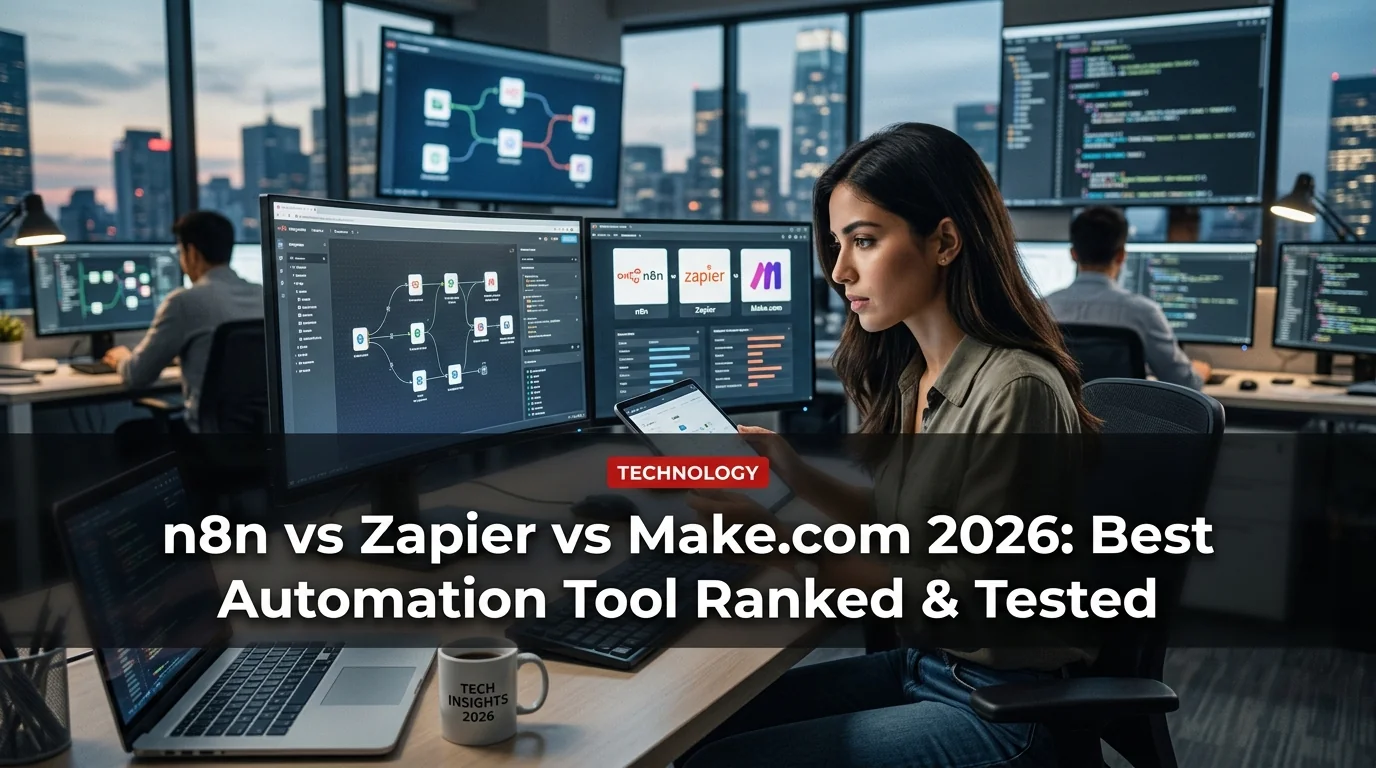 n8n vs Zapier vs Make.com 2026: Best Automation Tool Ranked & Tested