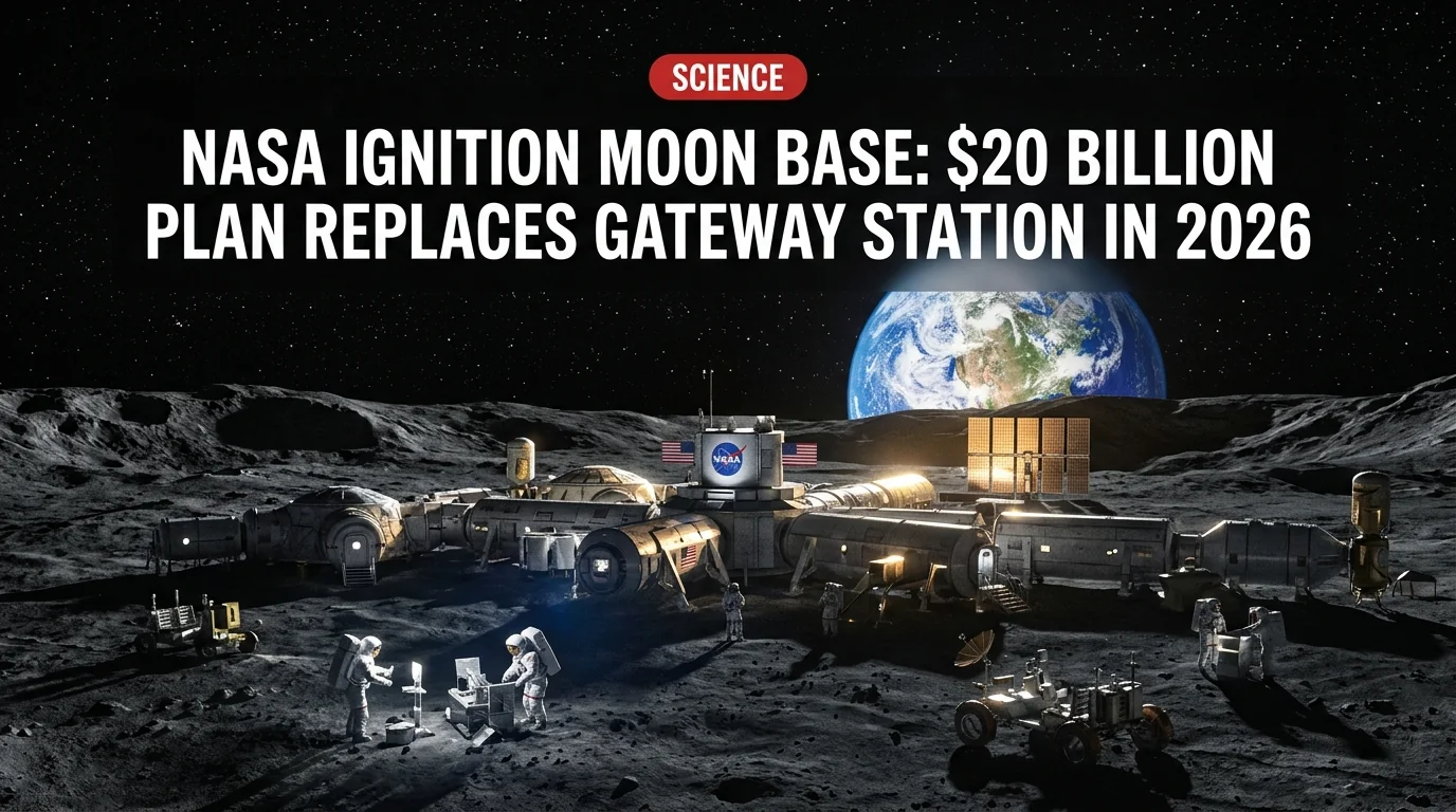 NASA Ignition Moon Base: $20 Billion Plan Replaces Gateway Station in 2026