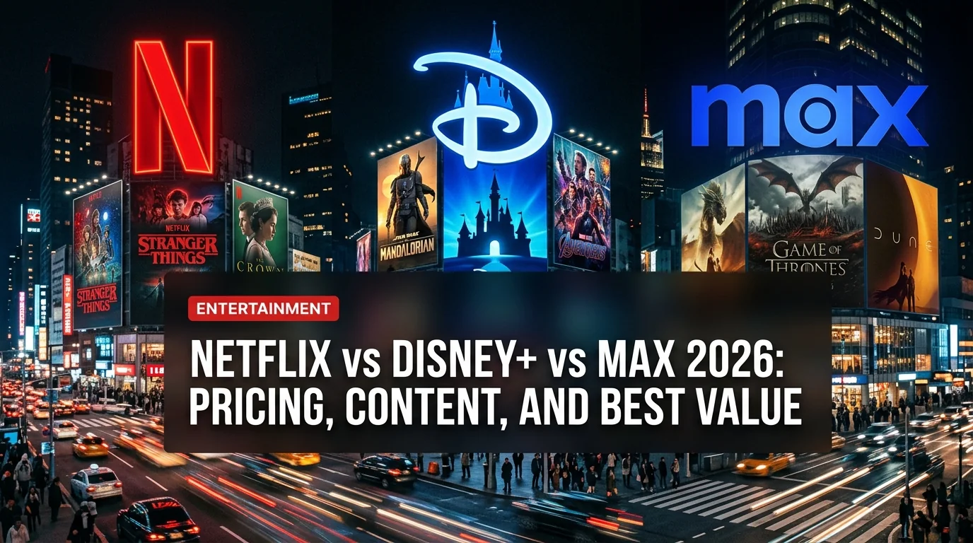 Netflix vs Disney+ vs Max 2026: Pricing, Content, and Best Value