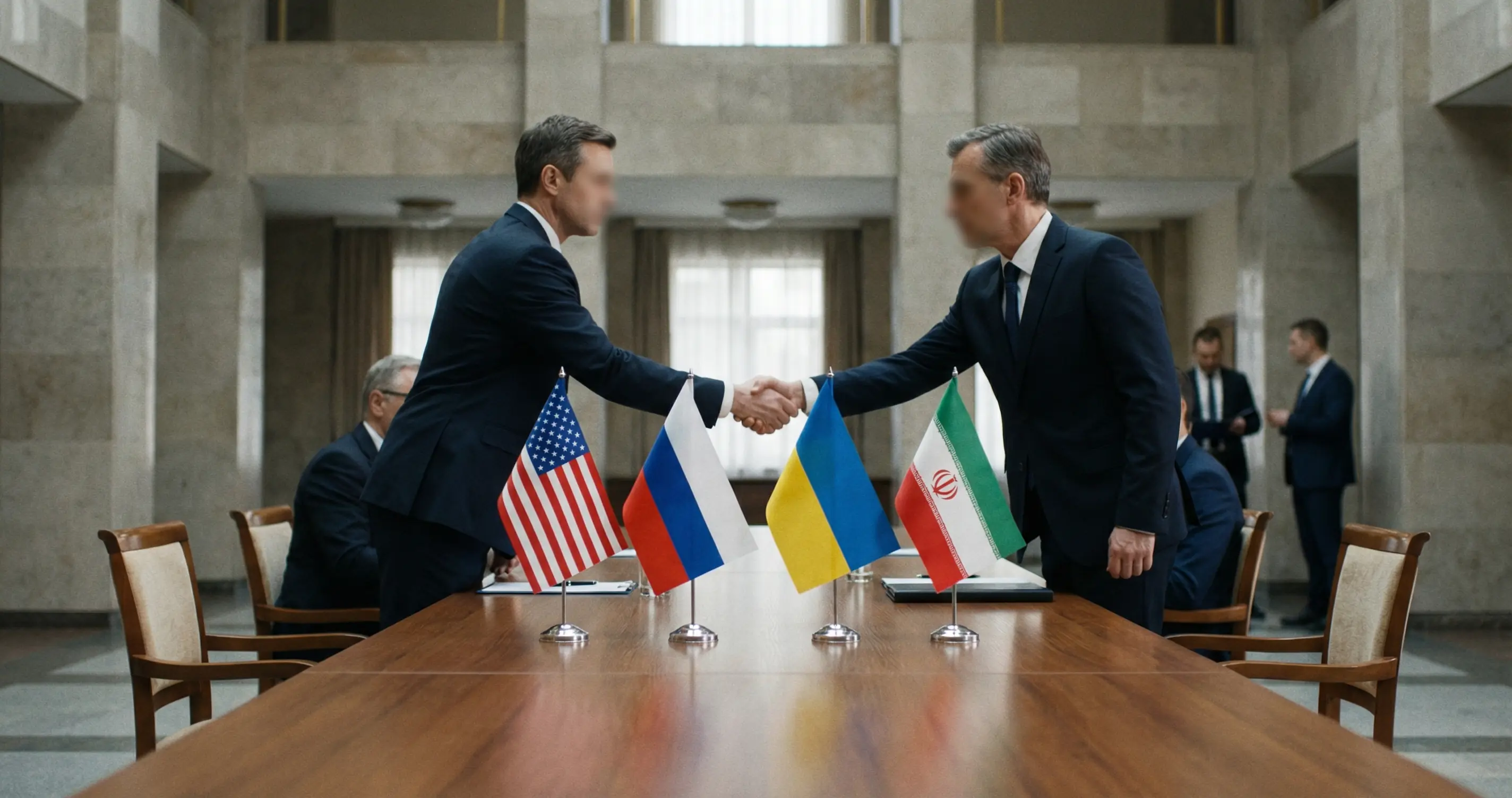 Symbolic diplomacy and international negotiation in a neutral, serious tone