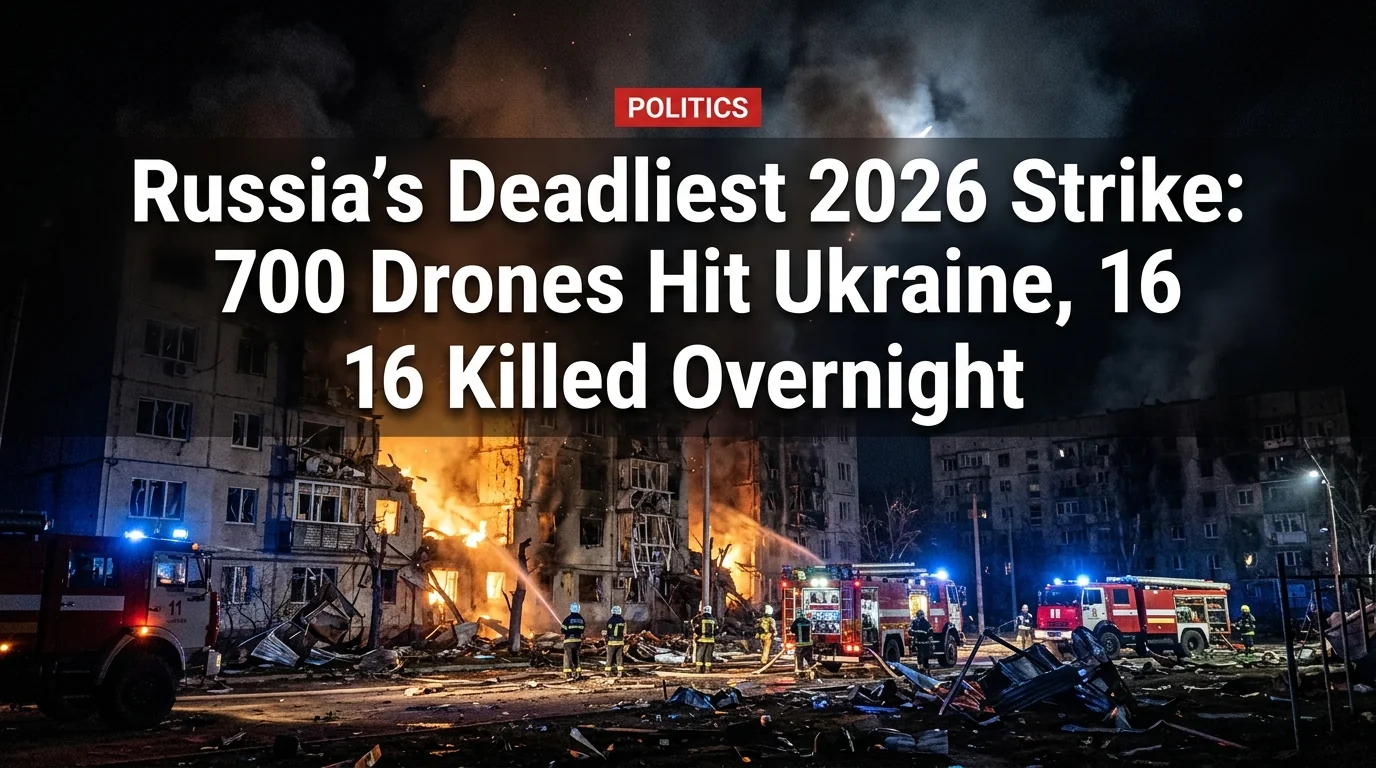 Russia's Deadliest 2026 Strike: 700 Drones Hit Ukraine, 16 Killed Overnight