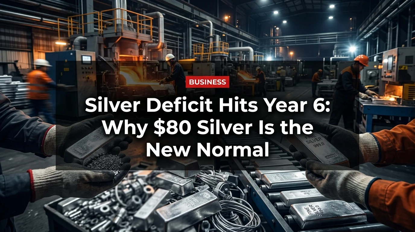 Silver Deficit Hits Year 6: Why $80 Silver Is the New Normal