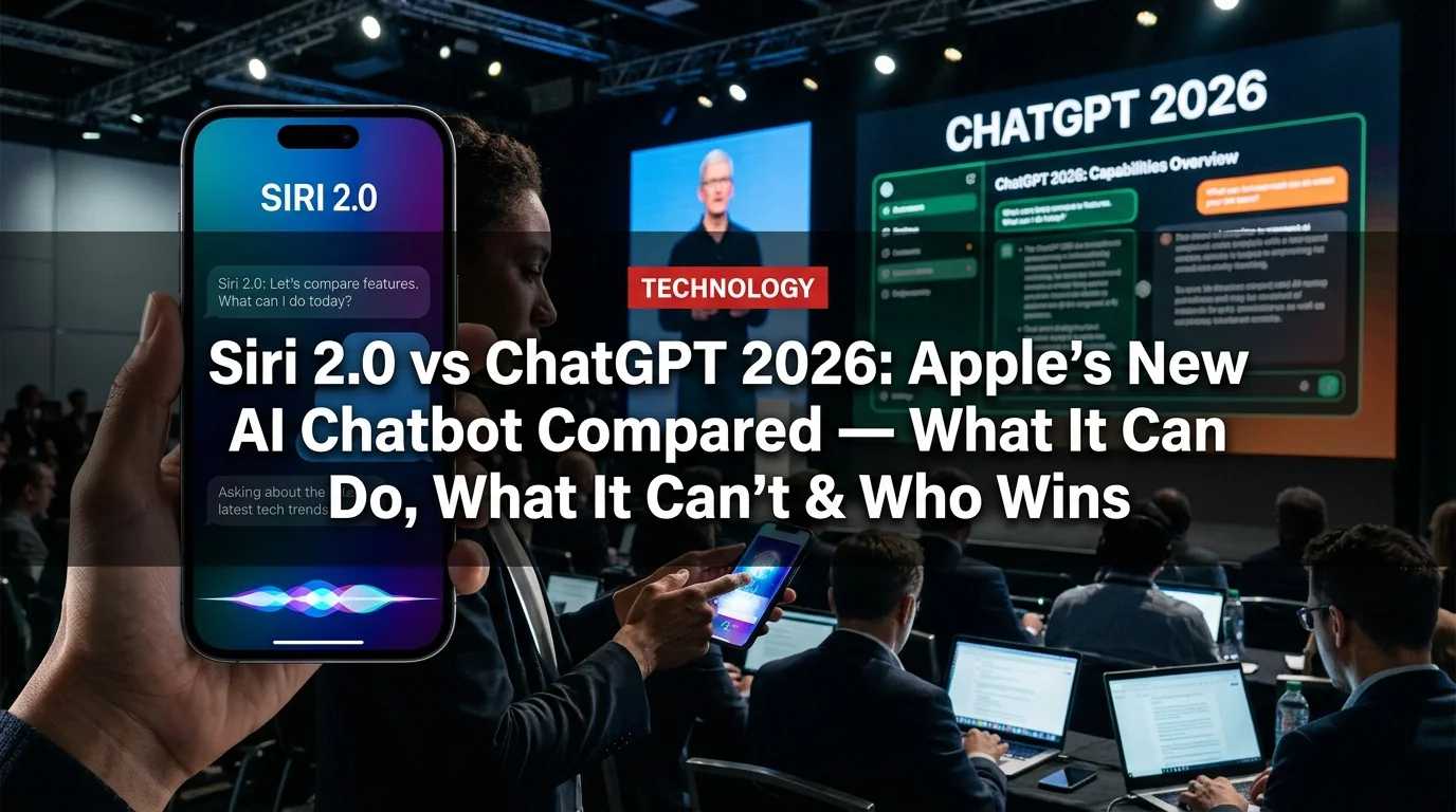 Siri 2.0 vs ChatGPT 2026: Apple's New AI Chatbot Compared — What It Can Do, What It Can't & Who Wins