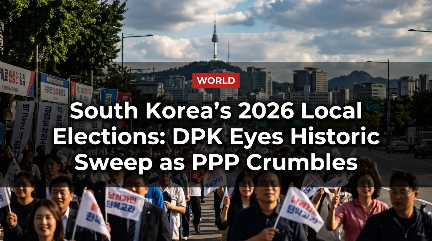 South Korea's 2026 Local Elections: DPK Eyes Historic Sweep as PPP Crumbles