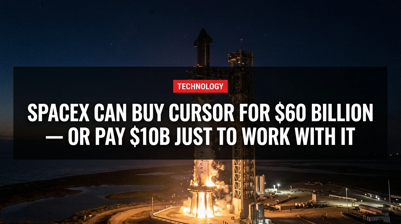 SpaceX Can Buy Cursor for $60 Billion — or Pay $10B Just to Work With It