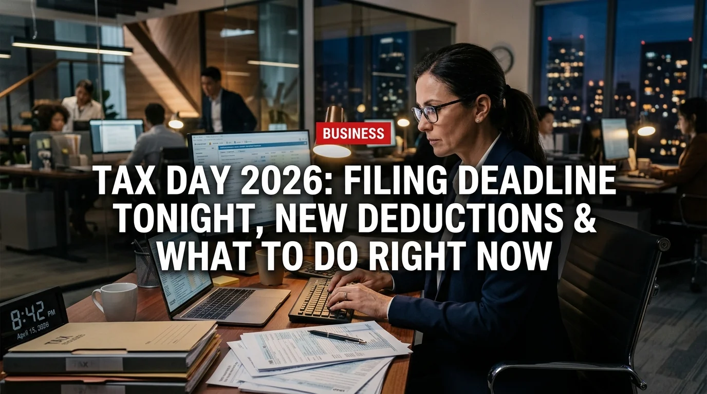 Tax Day 2026: Filing Deadline Tonight, New Deductions & What to Do Right Now