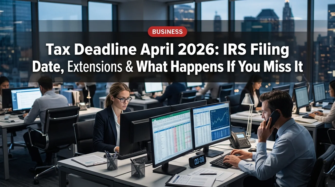 Tax Deadline April 2026: IRS Filing Date, Extensions & What Happens If You Miss It