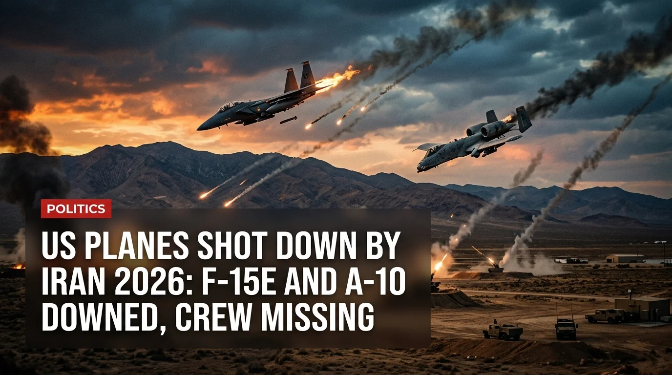 US Planes Shot Down by Iran 2026: F-15E and A-10 Downed, Crew Missing