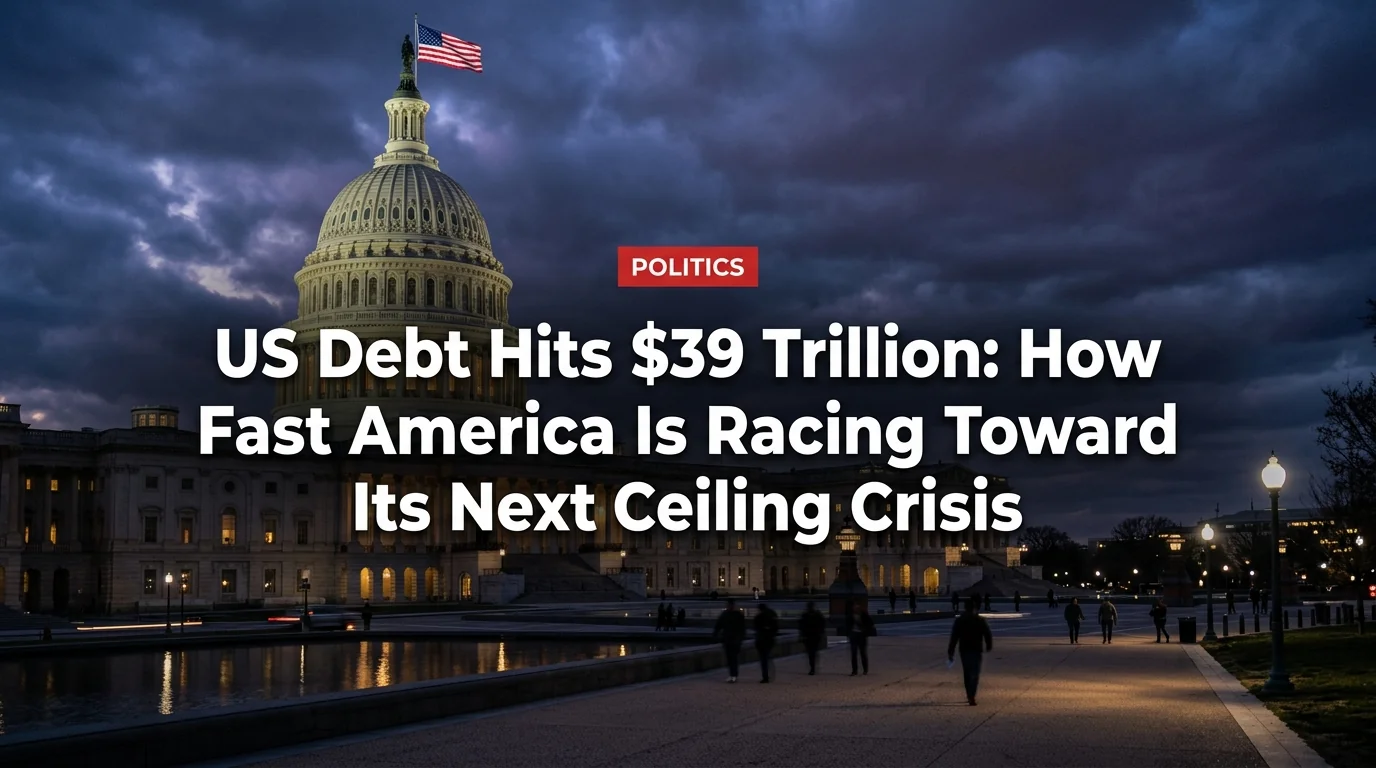 US Debt Hits $39 Trillion: How Fast America Is Racing Toward Its Next Ceiling Crisis
