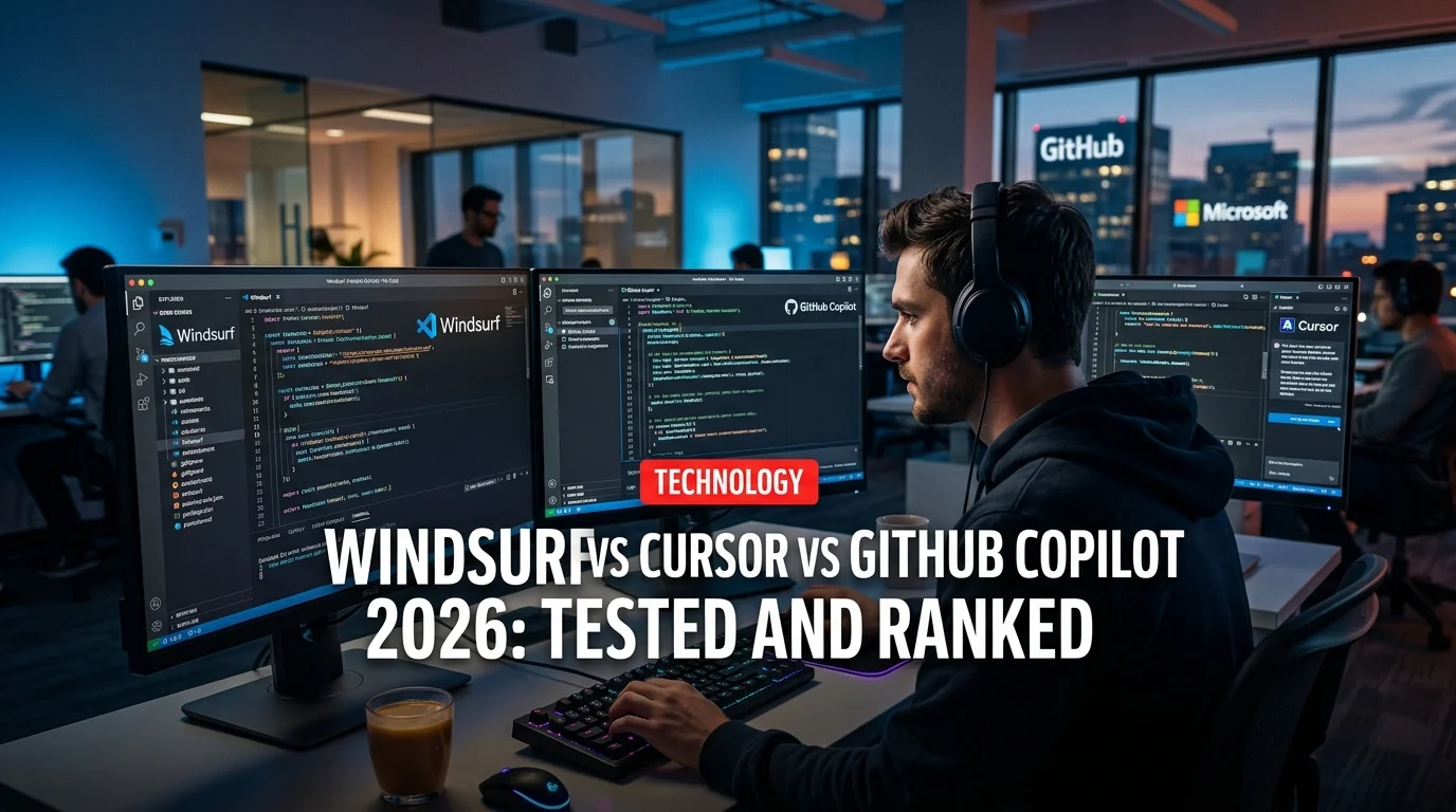 Windsurf vs Cursor vs GitHub Copilot 2026: Tested and Ranked